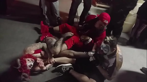 FlipFlop The Clown Having A 3-Way Foot Clown Orgy at the 2018 Hallowicked - Clip # 1