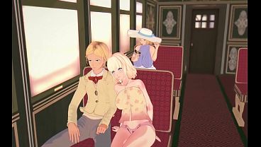 Hentai 3D NTR - Unknown Man Fucks Wife on Train (1)