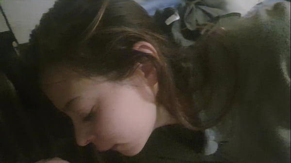 My step brother's girlfriend sucks me