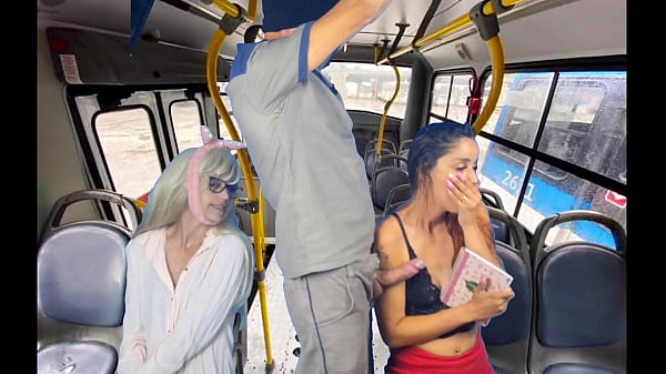 Worker takes out his dick and gropes women on the bus in public!