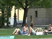 Slim teen martina shows her sexy body in public