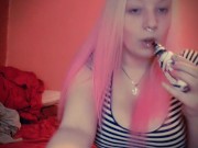 Blowing Clouds & Twerking Her Big Tattooed Booty