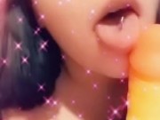 Tongue P¡erc¡ng D¡ldo §uck Teaze
