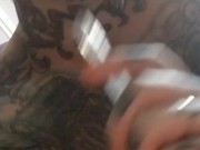 Tatted up mama vaping mary jane