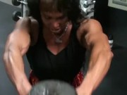Big Biceps Concentration Curls Gym Workout FBB
