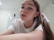Stepsister made breakfast and got a mouthful of cum.Deluxe_Bitch