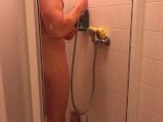 Man in the shower