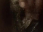 POV Close up Playing with wet ebony milf pussy under covid lockdown