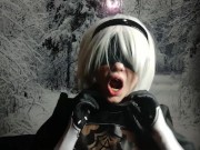 Nier automata cosplay: ahegao face