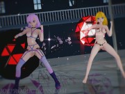 MMD R18 Nude Pink Misaka And Aylin - Elect 1097