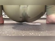 Slut Pisses through Yoga Pants