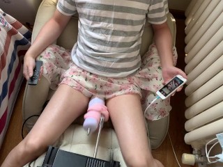 碎花裙娇弱男娘大战高速炮机三百回合！被榨到连续数十次高潮！浪叫连连！酥麻晕厥！爽到极致冲刺达到长时间射精！