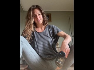 Brunette massage gun on TikTok live