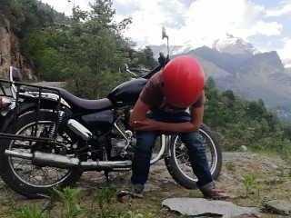 Took a brake on the road to pee near my bike - 1080HD Angel Fowler