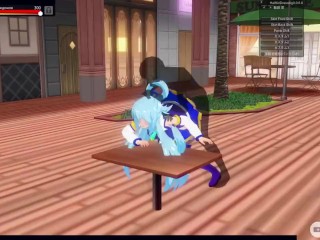 aqua konosuba anal fuck