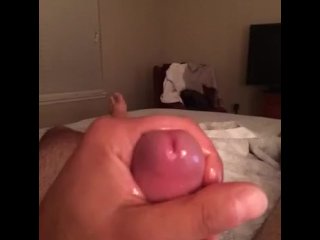 Lubed up huge Lebanese cock full of cum