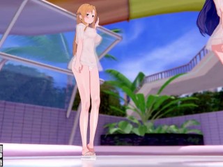 【KKS／MMD】【Chocolate Cream】 結城明日奈(アスナ) 紺野木綿季(ユウキ) 【SAO】