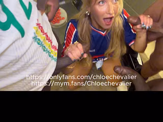 FRANCE VS SENEGAL she gets fucked hard by 3 bbc for the world cup (double penetration/facial/foot)