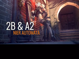 Nier Automata 2B & A2 Steamy Back Street Romance - Blonde Duo Passion 🌶️💦