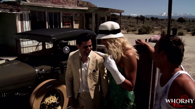 1920s Orgy Parody Two Blondes And A Brunette Share A Set Of Cocks