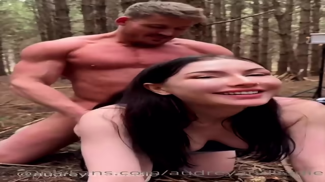 Two Delicious Busty Sluts Are Fucked In The Forest