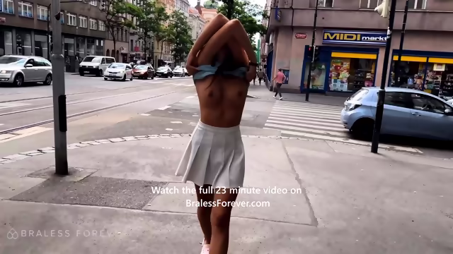 BralessForever - Topless In the streets