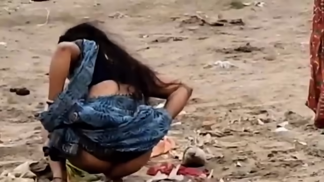 Indian desi very beautiful lady pissing in public place