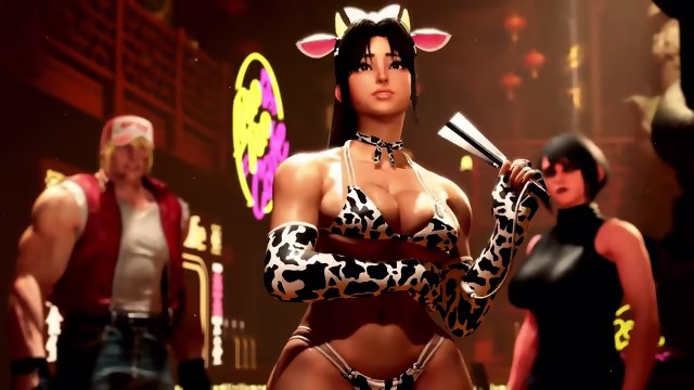 Mai Shiranui's Bodacious Cow-Print Bikini