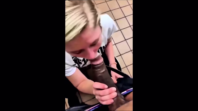 White Girl Handles Huge Black Cock