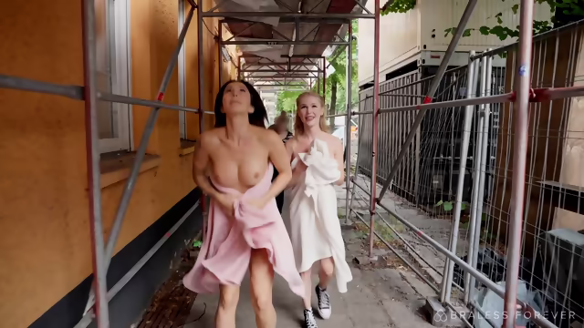 Naked in public under blankets
