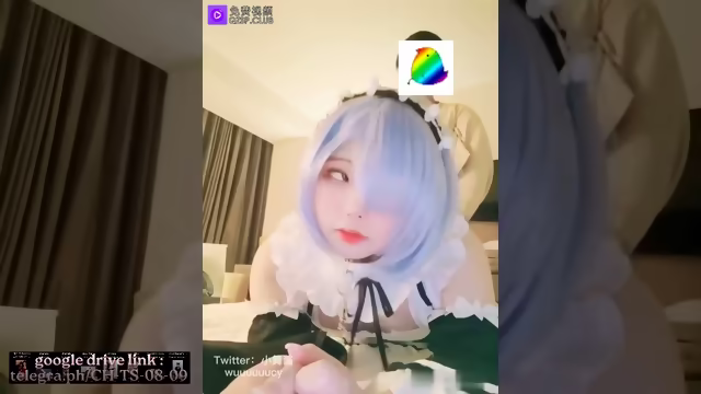 Chinese transvestite Rem COS is trained by the master - Transvestite, Asian, Doggy Porn