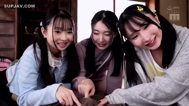3 Petite Teens Kana Yura, Tsubomi Mochizuki, Hikaru Minasuki Jerk Off Their Uncle