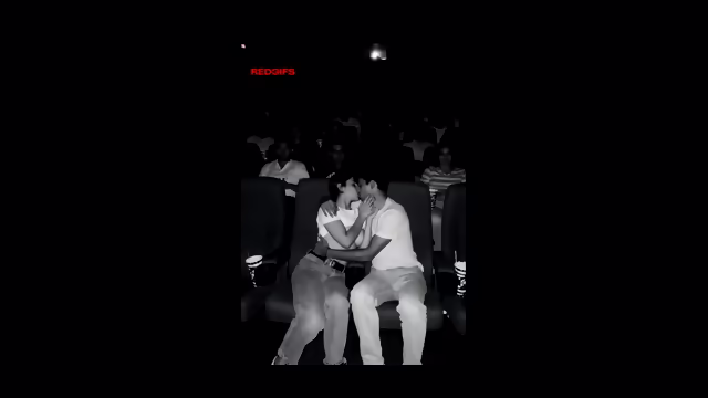 Bf Gf enjoying in movie theatre ð