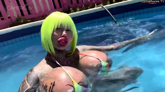 Big Fake Tits BBL in Bikini