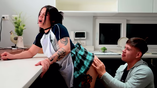 Sucking The Maid's Ass While His Bosses Are On Vacation