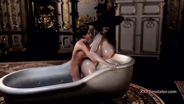 Mature Lady Dimitrescu gets Hairy Pussy Eating and ASS Fucked (3D Gameplay)