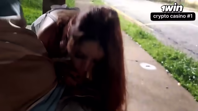 Risky getting off at the bus stop next to the super hot girl!