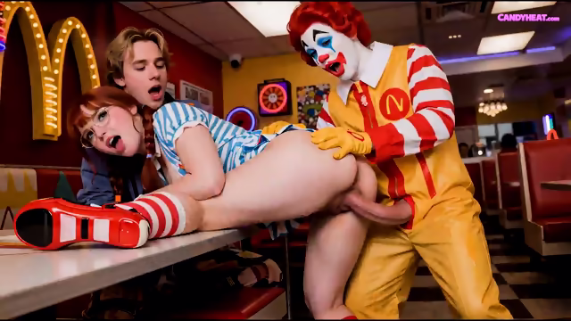 The Clown And The Horny Waitress - AI Generated Public Sex At The Bar