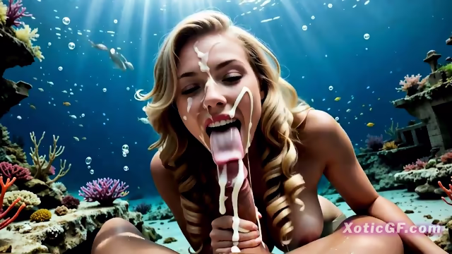 Underwater Sex in the Sea with Busty Mermaid Milf (AI)