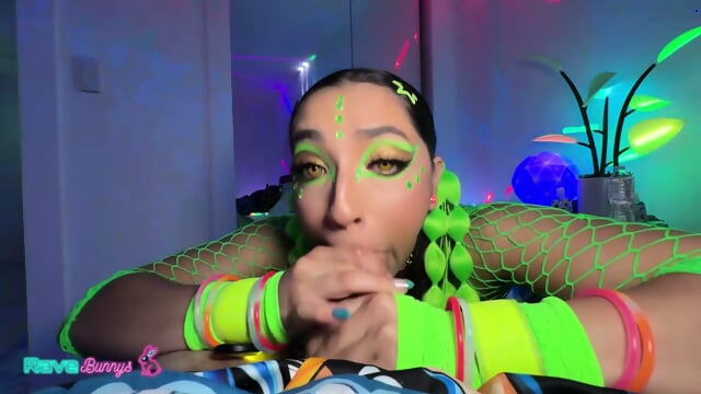 Glitter Drool Creampie Rave Bunny After Party Blowjob