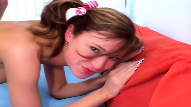 Teen With Pigtails Uses ALL HER HOLES
