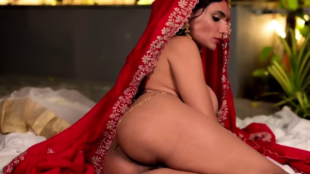 Desi Big Boobs Bride Getting Ready To Ride A BBC