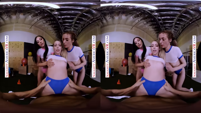 Gorgeous Babes Aiden Ashley, Jazmin Luv, And Lily Larimar Team Up To Treat Their Personal Trainer With Their Wet Pussies