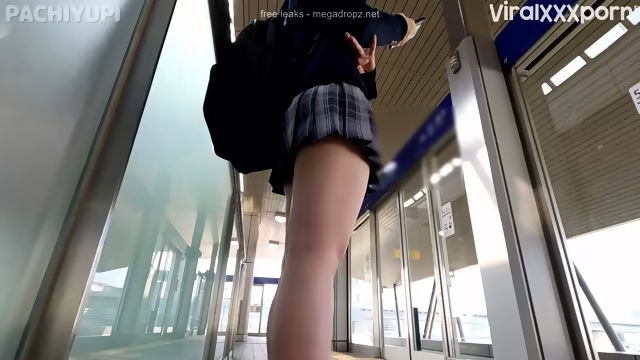 Japanese Schoolgirl In Public With No Panties In This Upskirt Video