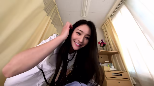 Dominant Nurse Meguri Hands-Free Cowgirl Milking Creampies VR 1