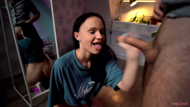 Stepsister Wagged Her Tail And Got A Load Of Cum In Her Ass