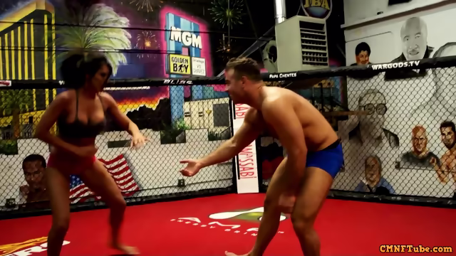 Mixed Wrestling Toyed, Beaten, and Jizzed - Part 1
