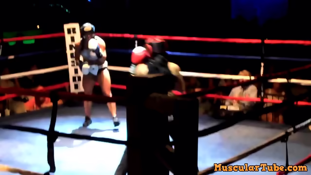 FBB Britt destroys female boxer