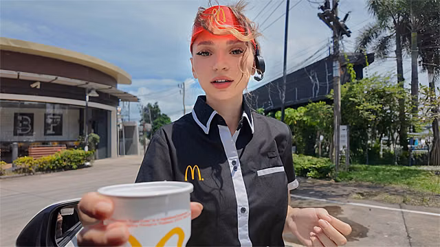 Cute McDonald’s Girl Messed Up the Order but Worked It Off All the Way